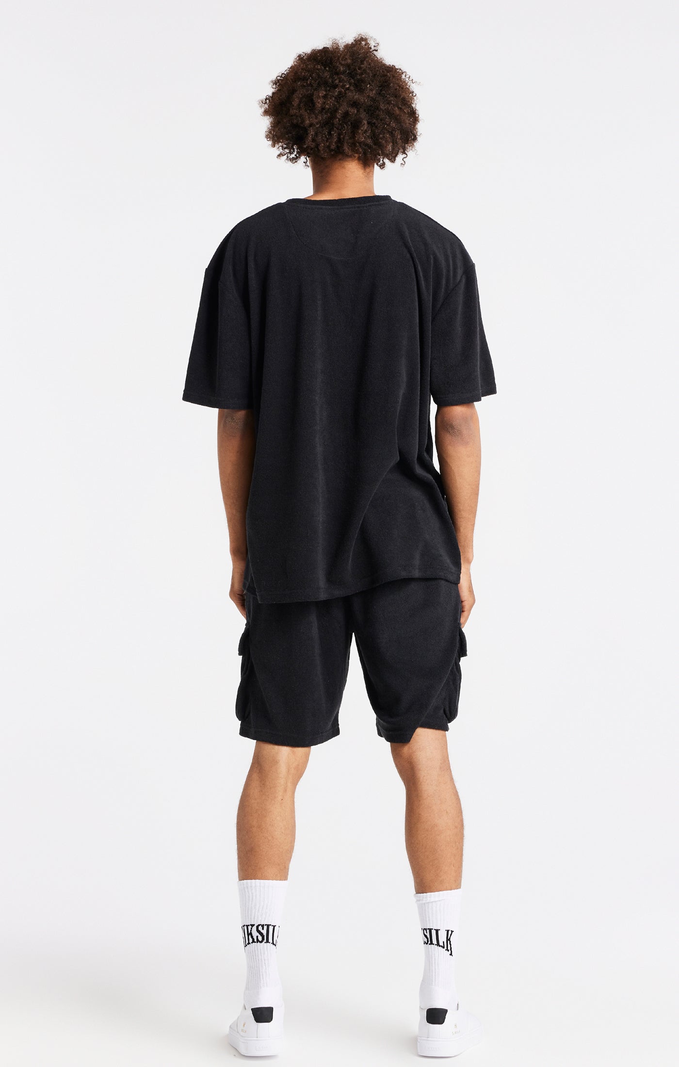 Cargar imagen en el visor de la galería, Black Towelling Oversized T-Shirt (6)