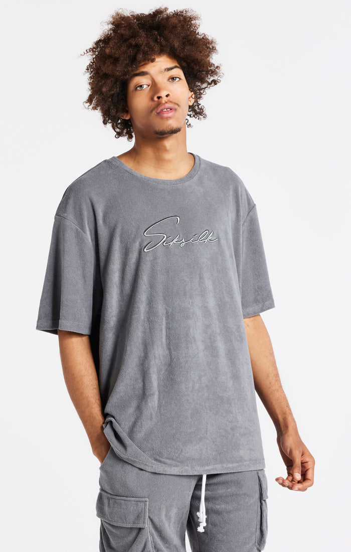 Cargar imagen en el visor de la galería, Grey Towelling Oversized T-Shirt