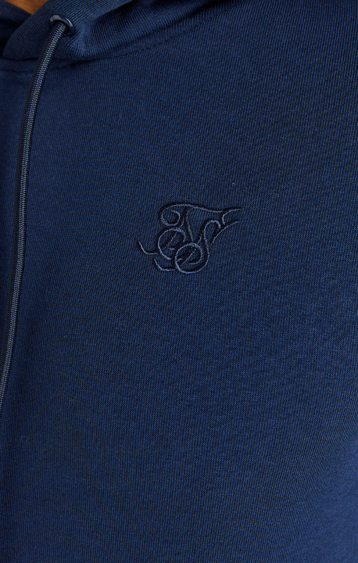 Cargar imagen en el visor de la galería, Sudadera SikSilk Smart Essential con capucha - Azul marino (2)