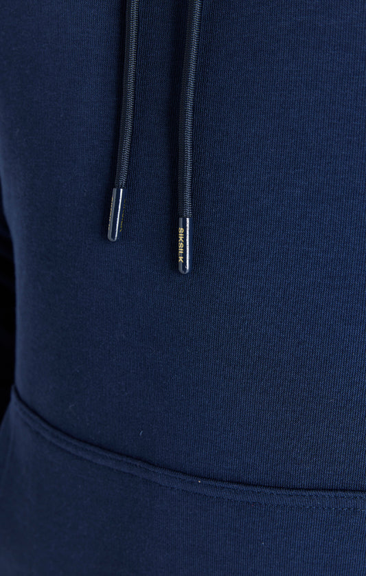 Sudadera SikSilk Smart Essential con capucha - Azul marino