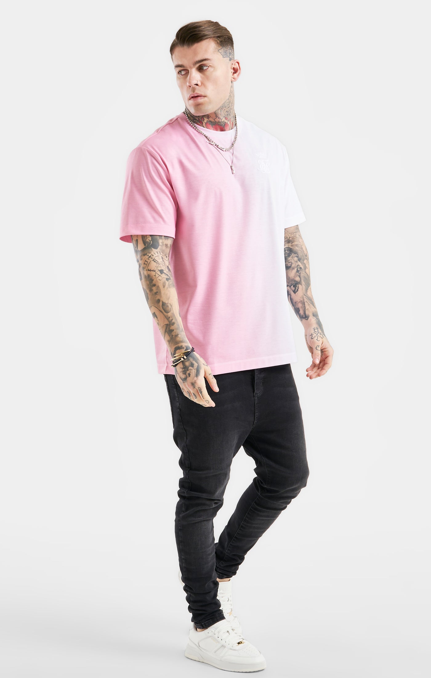Cargar imagen en el visor de la galería, Messi x SikSilk Pink Oversized Fade T-Shirt (3)