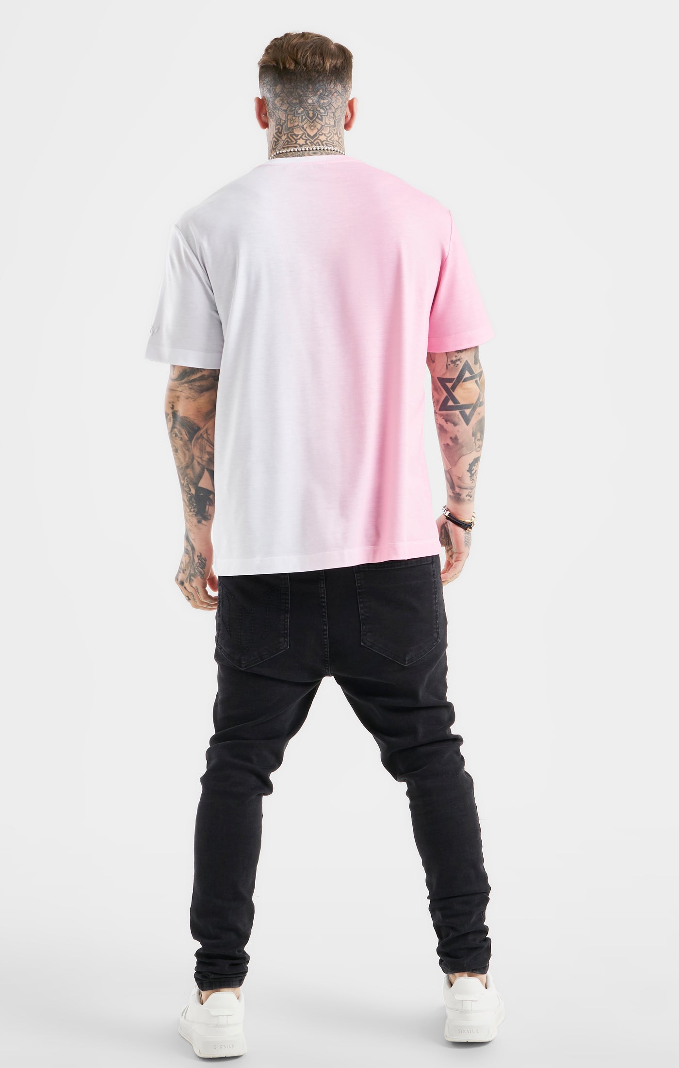 Cargar imagen en el visor de la galería, Messi x SikSilk Pink Oversized Fade T-Shirt (4)