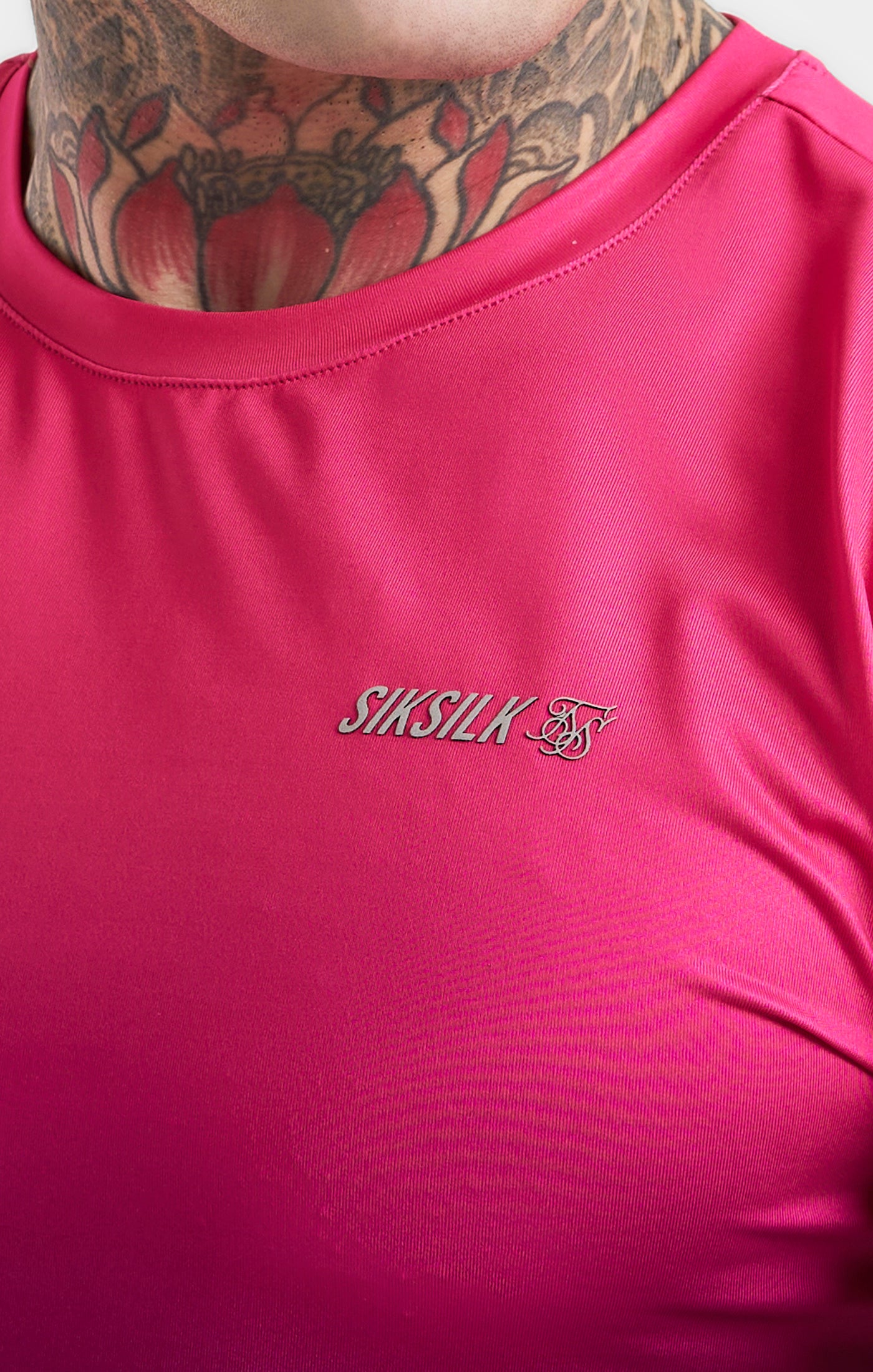 Laad de afbeelding in de Galerij viewer, Camiseta Rosa Desteñida Deportiva Con Corte Musculoso (1)