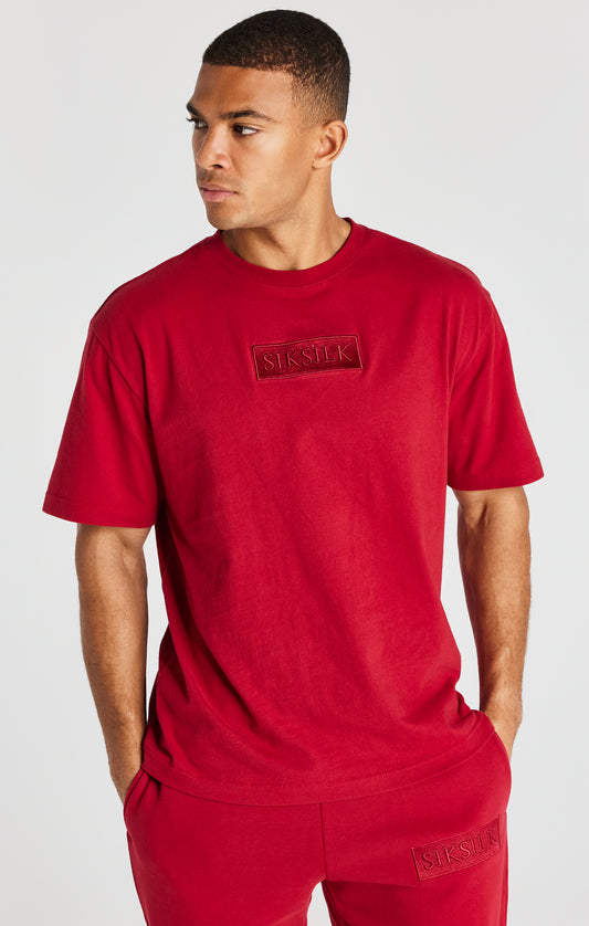 Camiseta extragrande SikSilk Essential de manga corta - Rojo