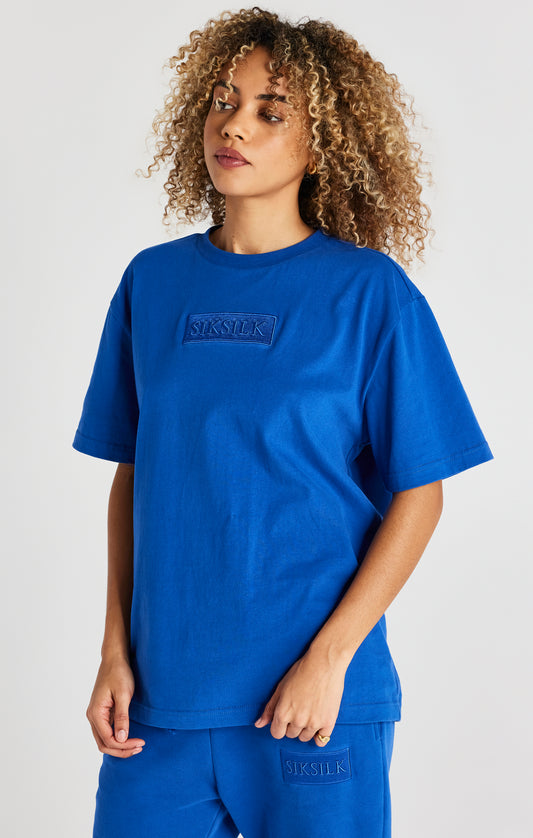 Camiseta extragrande SikSilk Essential de manga corta - Azul