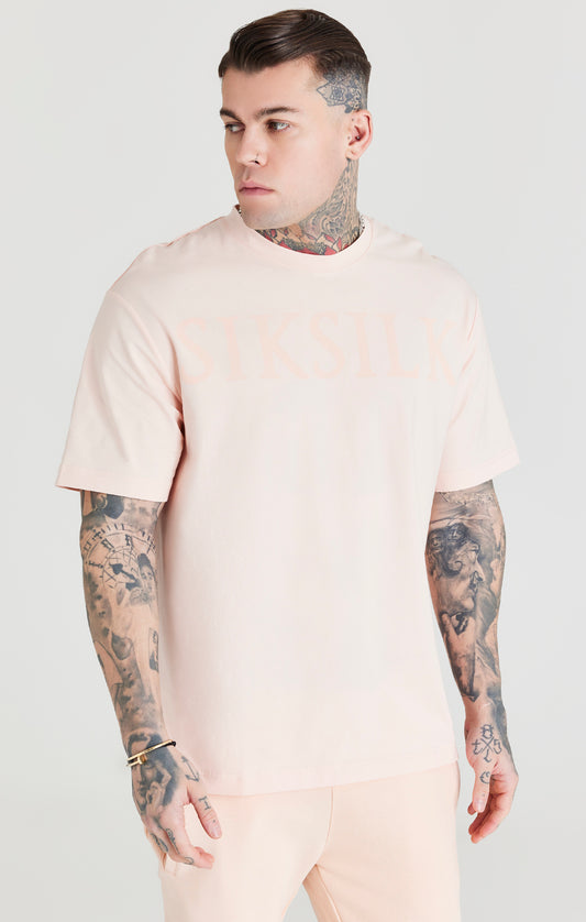 Camiseta extragrande SikSilk con logotipo - Rosa