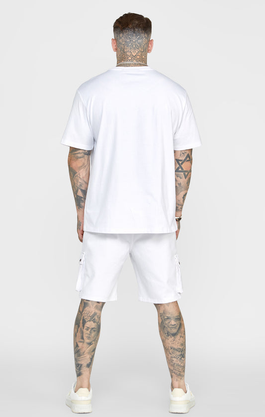 Camiseta Oversize Blanca con Blasón