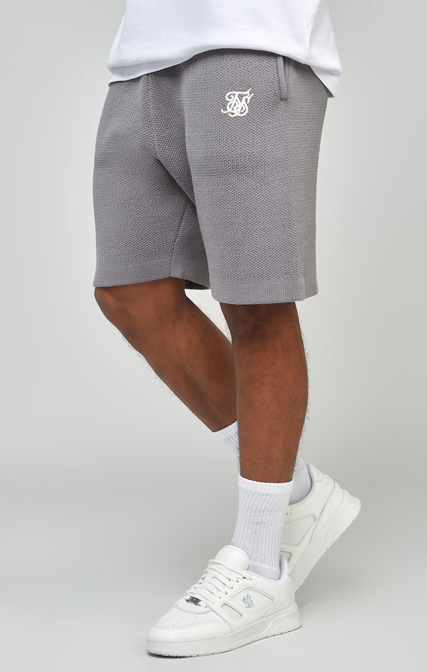 Cargar imagen en el visor de la galería, Grey Knitted Shorts