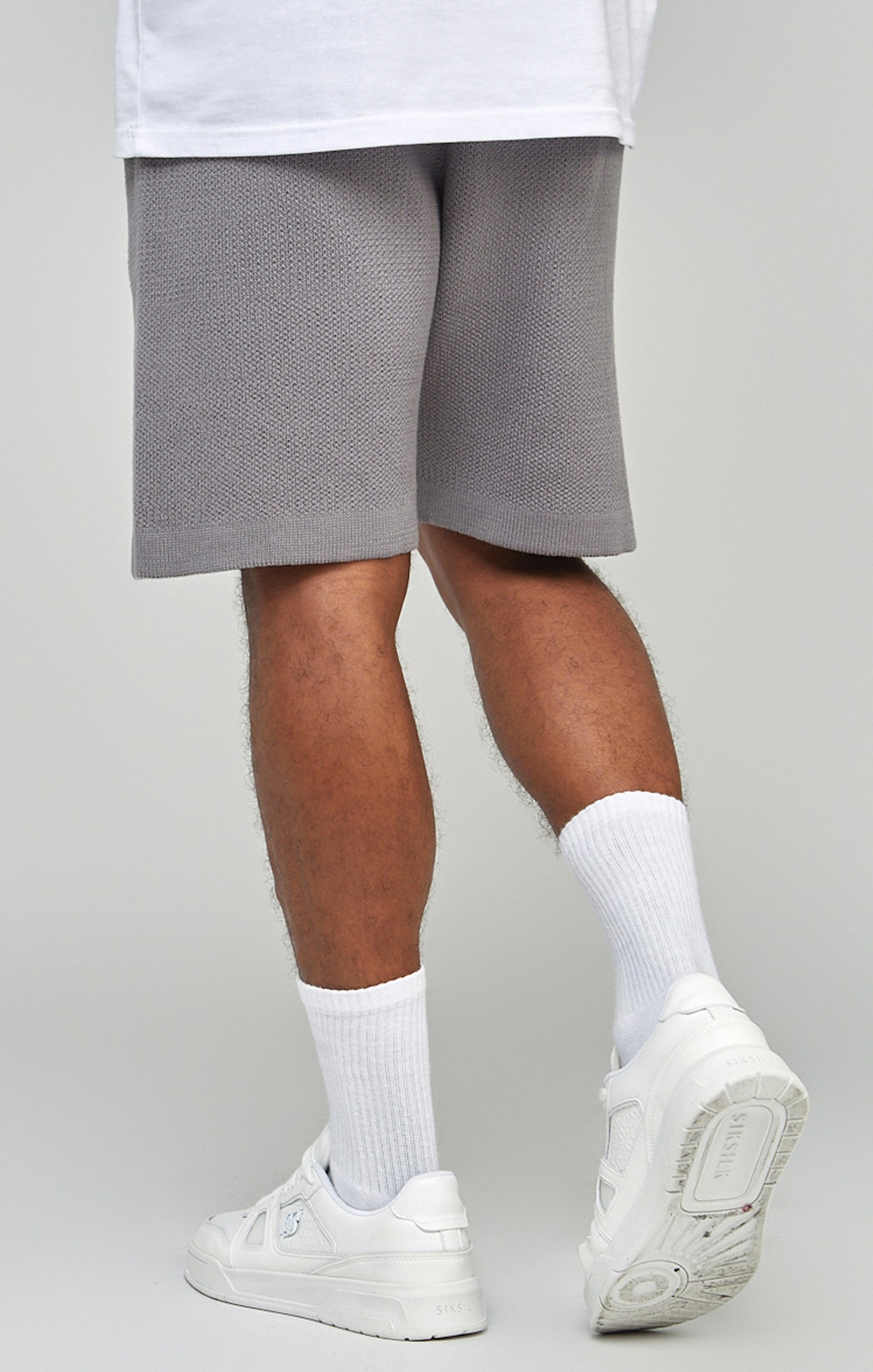 Cargar imagen en el visor de la galería, Grey Knitted Shorts (2)