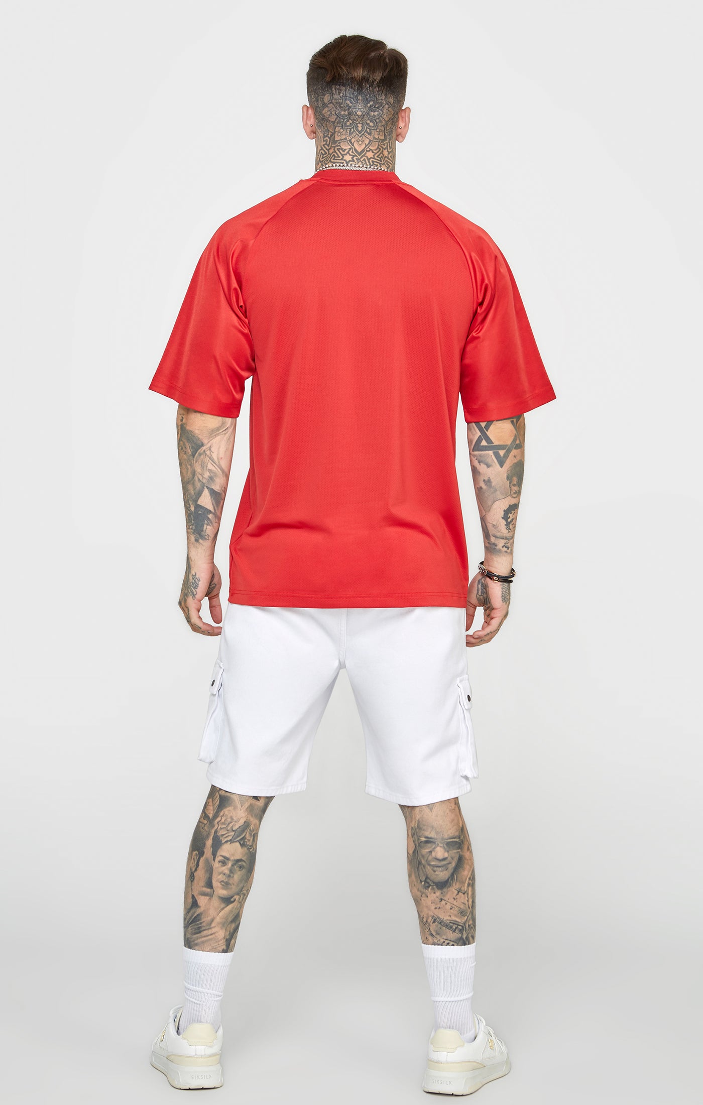 Cargar imagen en el visor de la galería, Camiseta Roja Oversize De Manga Corta (4)