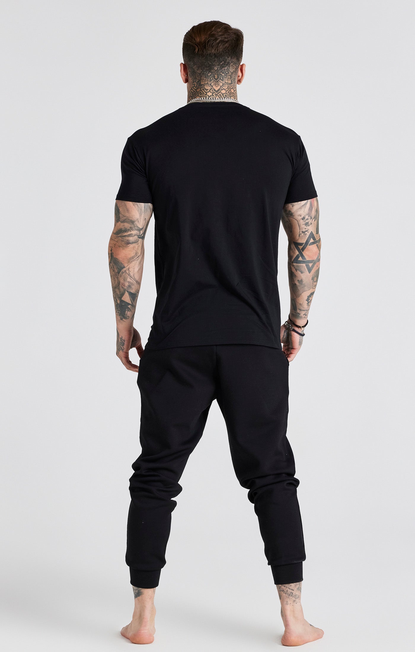 Cargar imagen en el visor de la galería, Black And Grey Marl Twin Pack Lounge V-Neck T-Shirt (5)