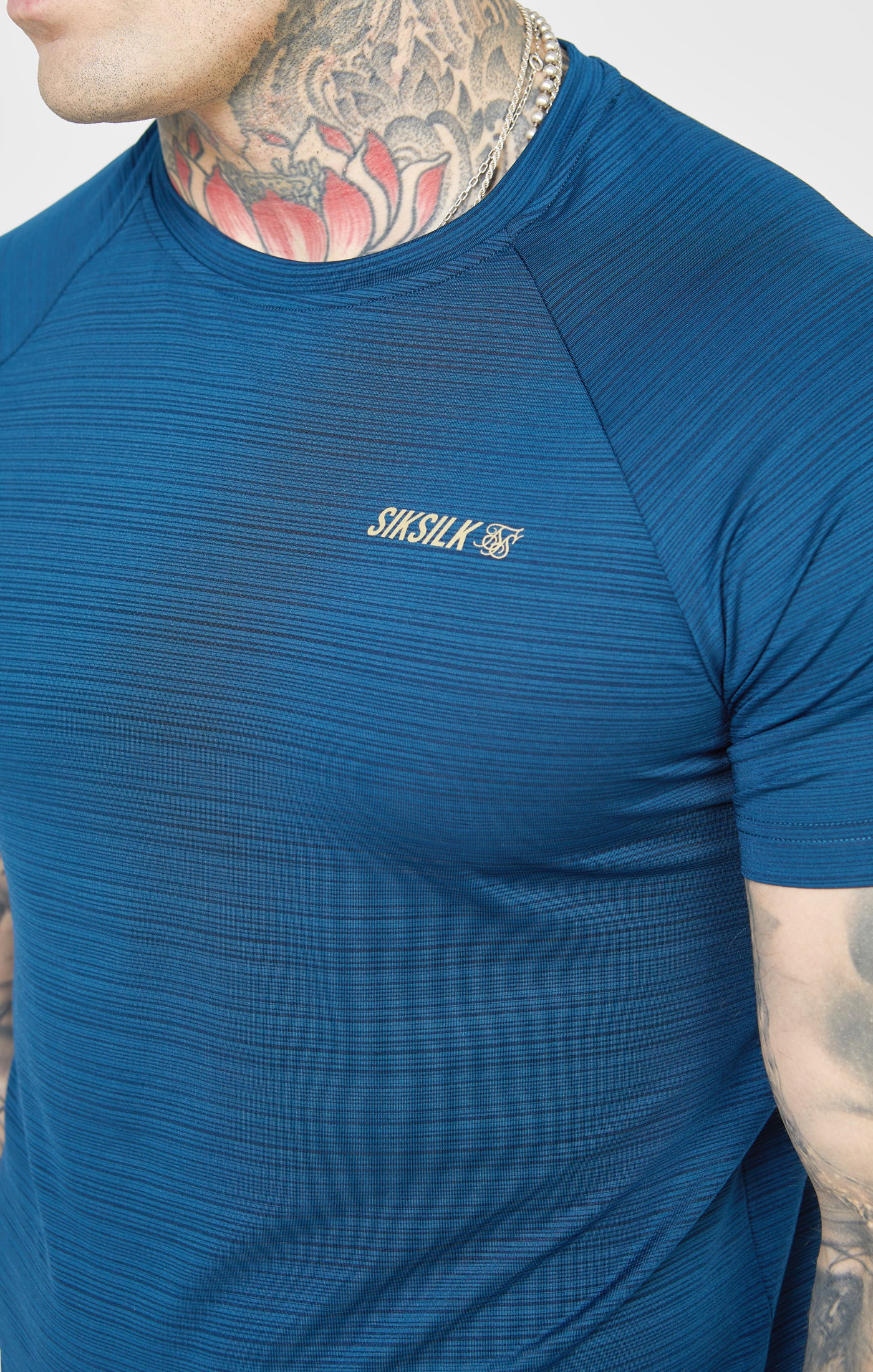 Laad de afbeelding in de Galerij viewer, Teal Sports Textured Look T-Shirt (1)
