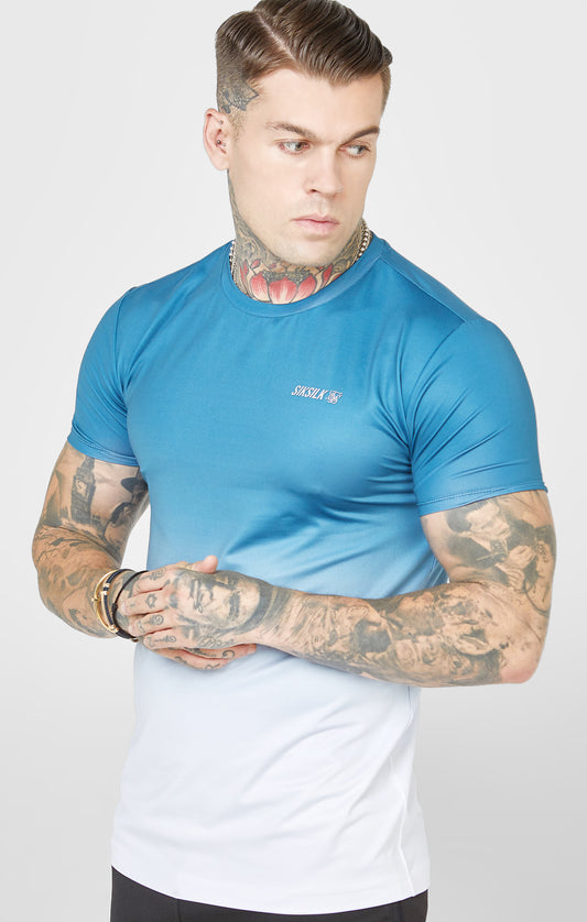 Camiseta Verde Azulado Sports Fade Muscle Fit