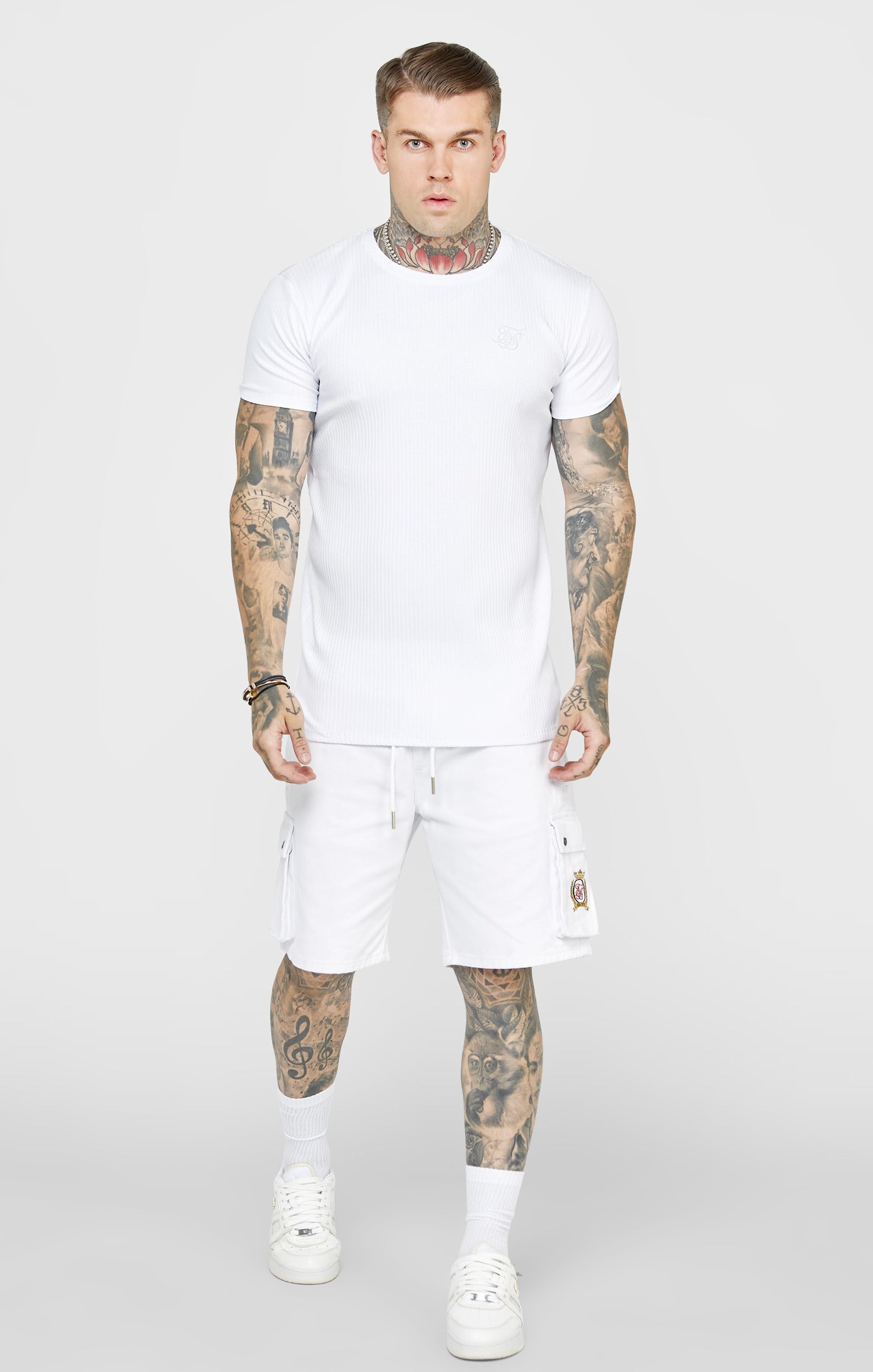 Cargar imagen en el visor de la galería, Camiseta de Punto Acanalado Blanco (2)