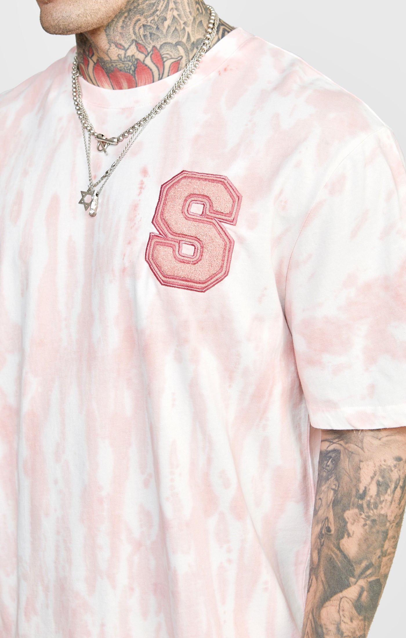 Cargar imagen en el visor de la galería, Pink Tie Dye Oversized T-Shirt (1)