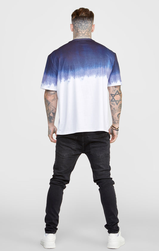Camiseta Gráfica Degradada Azul Marino