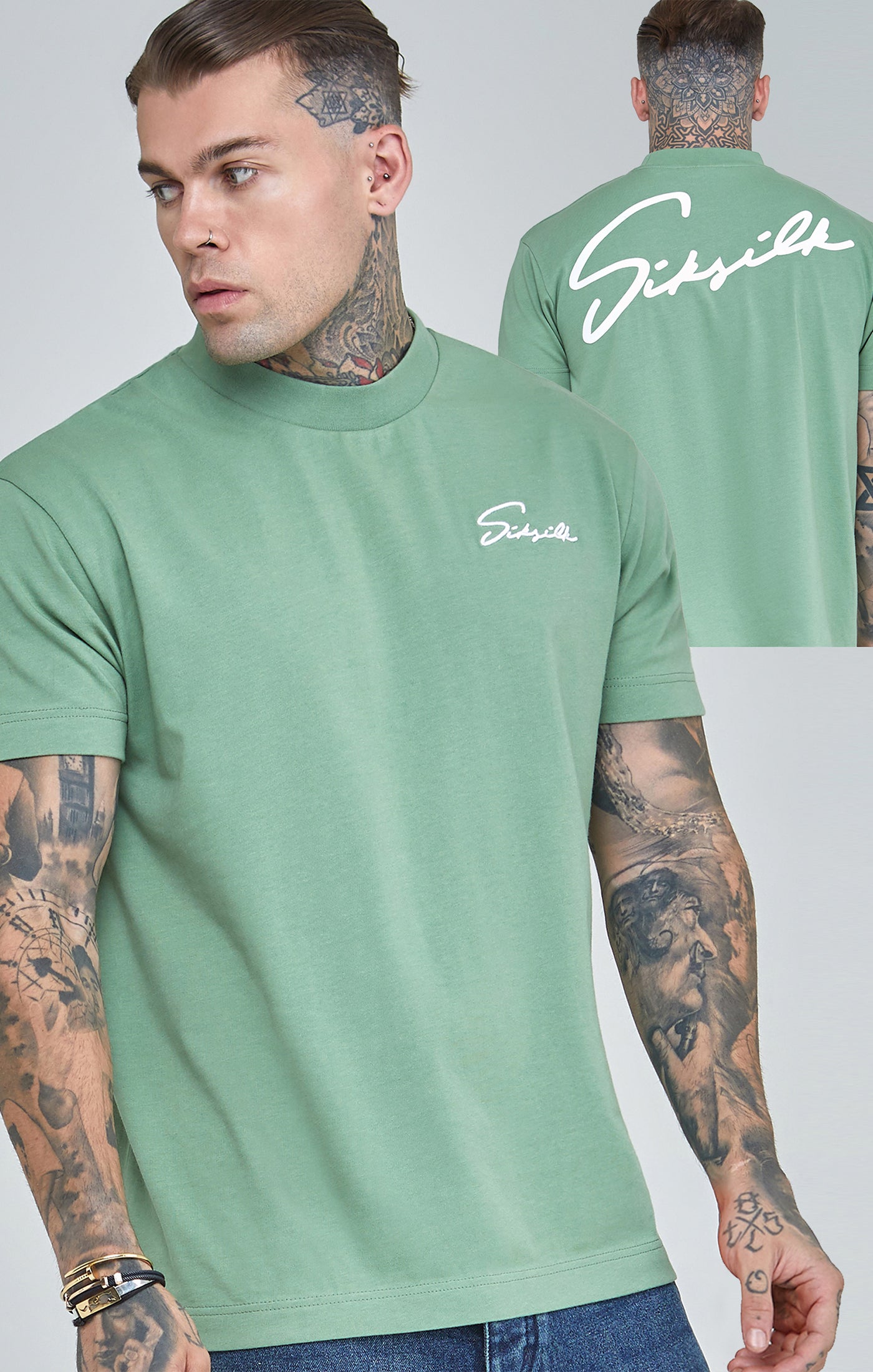 Cargar imagen en el visor de la galería, Camiseta Oversize con Inscripción Estampada Verde