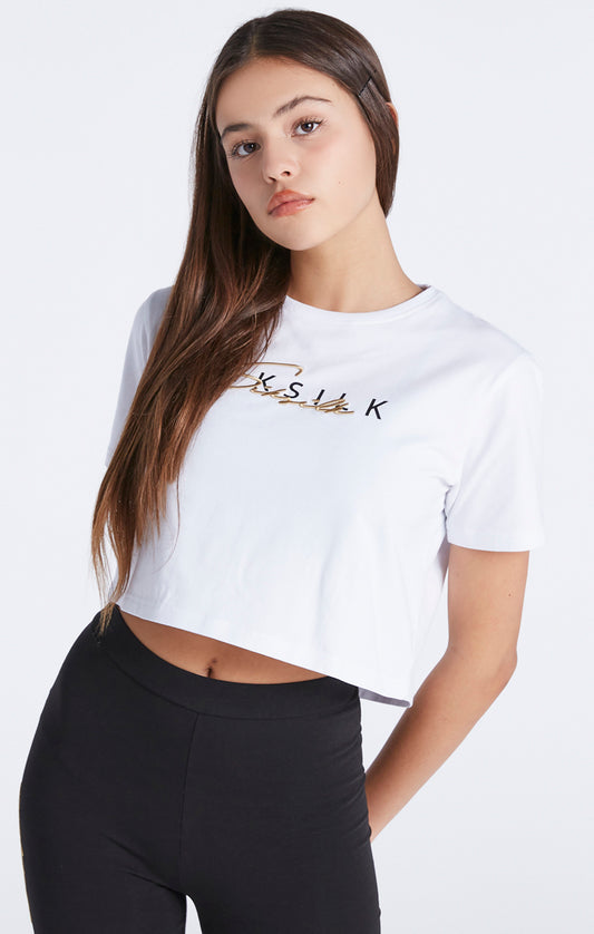 Camiseta corta SikSilk Signature - Blanco