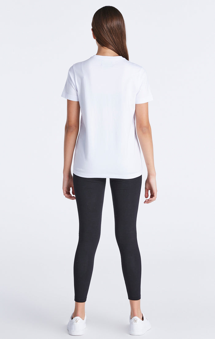 Laad de afbeelding in de Galerij viewer, Camiseta Boyfriend Esencial Blanca para Niña (1)
