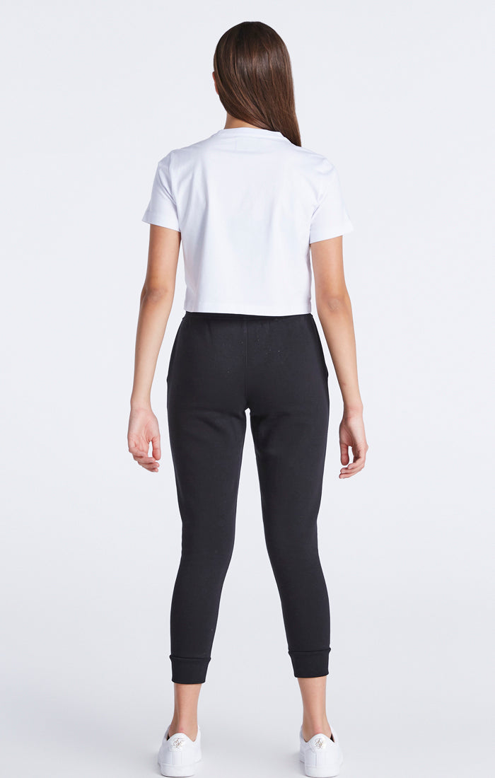 Laad de afbeelding in de Galerij viewer, Camiseta Corta Esencial Blanca para Niña (2)