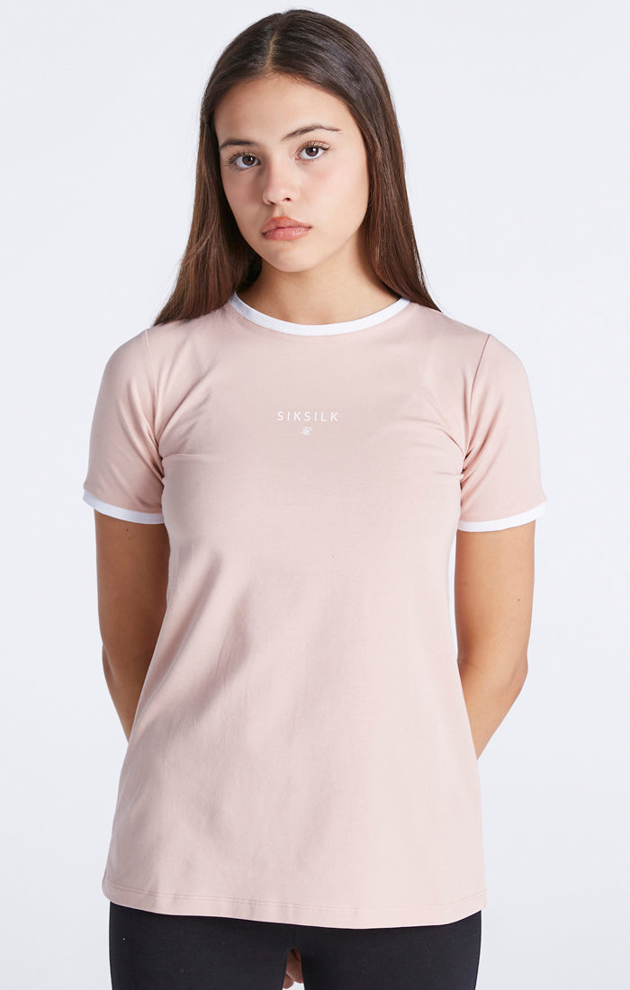 Cargar imagen en el visor de la galería, Girls Pink Ringer T-Shirt