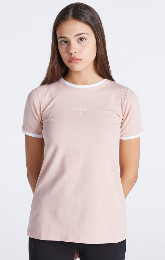 Girls Pink Ringer T-Shirt