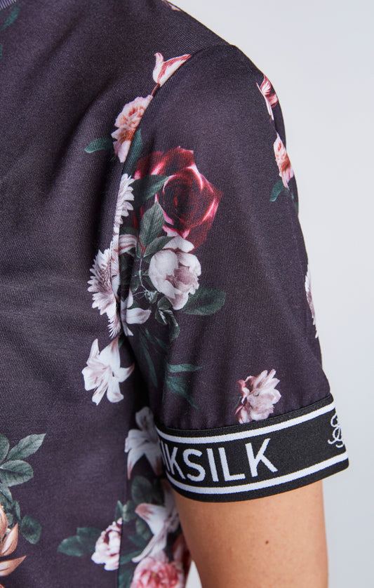 SikSilk Prestige Floral Dress - Black