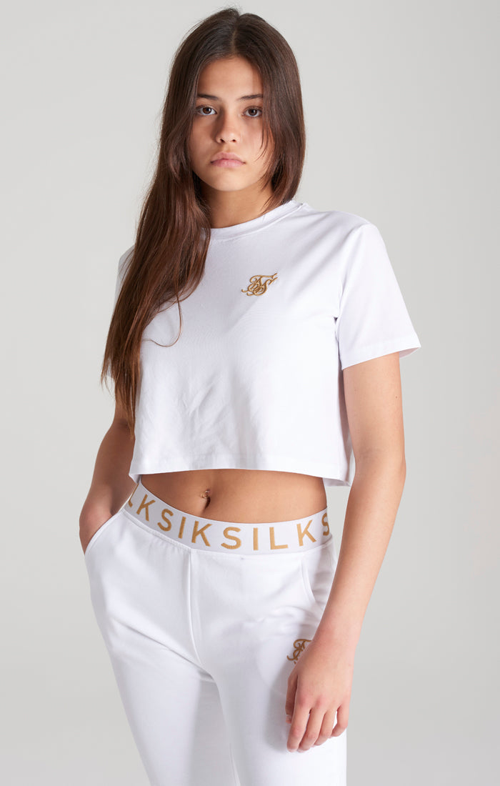 Laad de afbeelding in de Galerij viewer, Camiseta corta SikSilk Basic - Blanco (1)