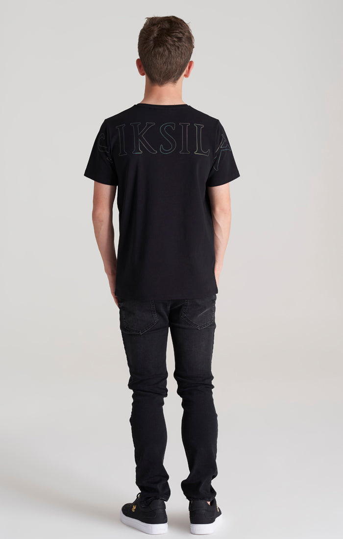 Cargar imagen en el visor de la galería, Boys Black Branded T-Shirt (5)