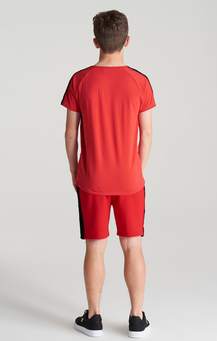 Cargar imagen en el visor de la galería, Boys Red Raglan Panelled T-Shirt (3)