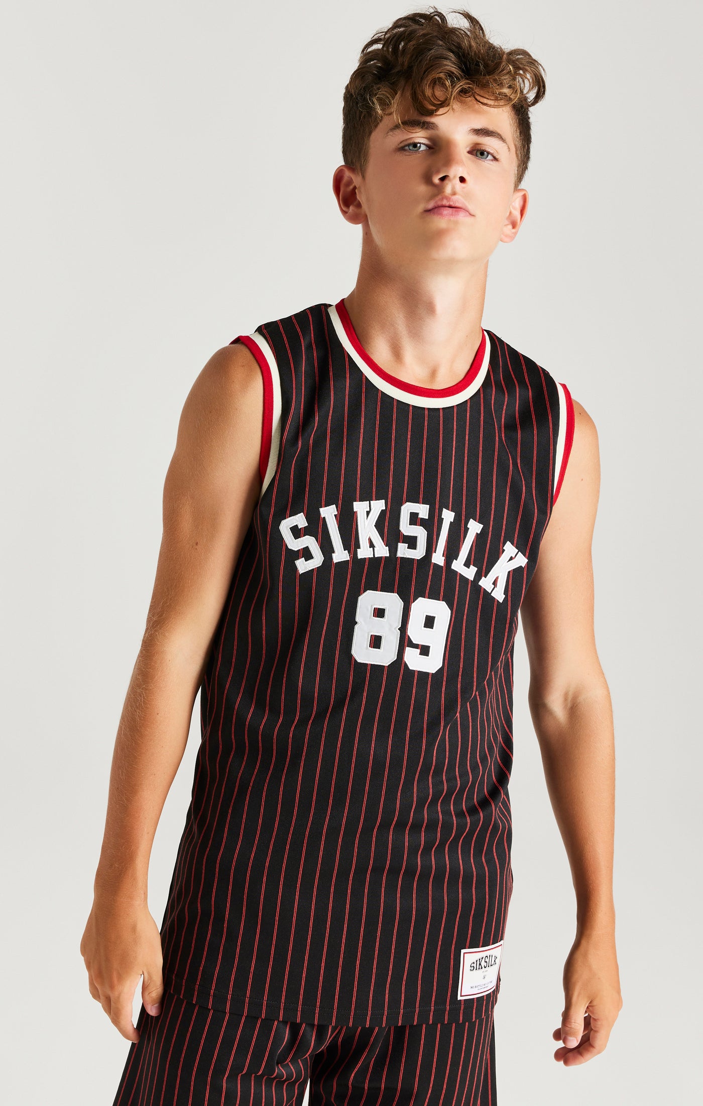 Cargar imagen en el visor de la galería, SikSilk Retro Classic Basketball Vest - Black