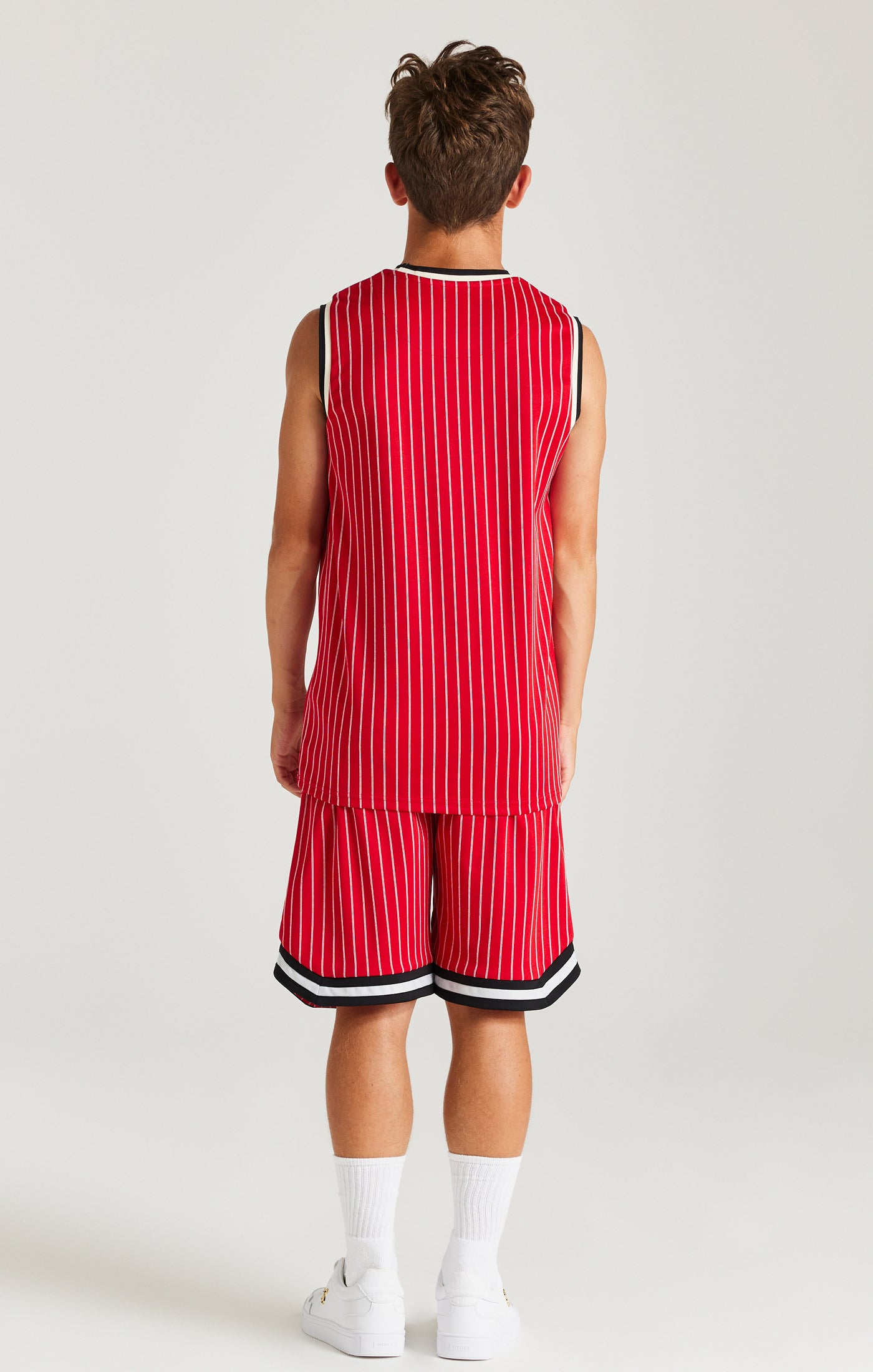 Laad de afbeelding in de Galerij viewer, Camiseta de Tirantes de Baloncesto Clásica Retro SikSilk - Roja (4)