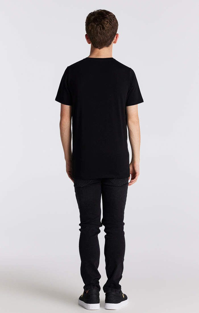 Cargar imagen en el visor de la galería, Boys Black Side Taped T-Shirt (5)