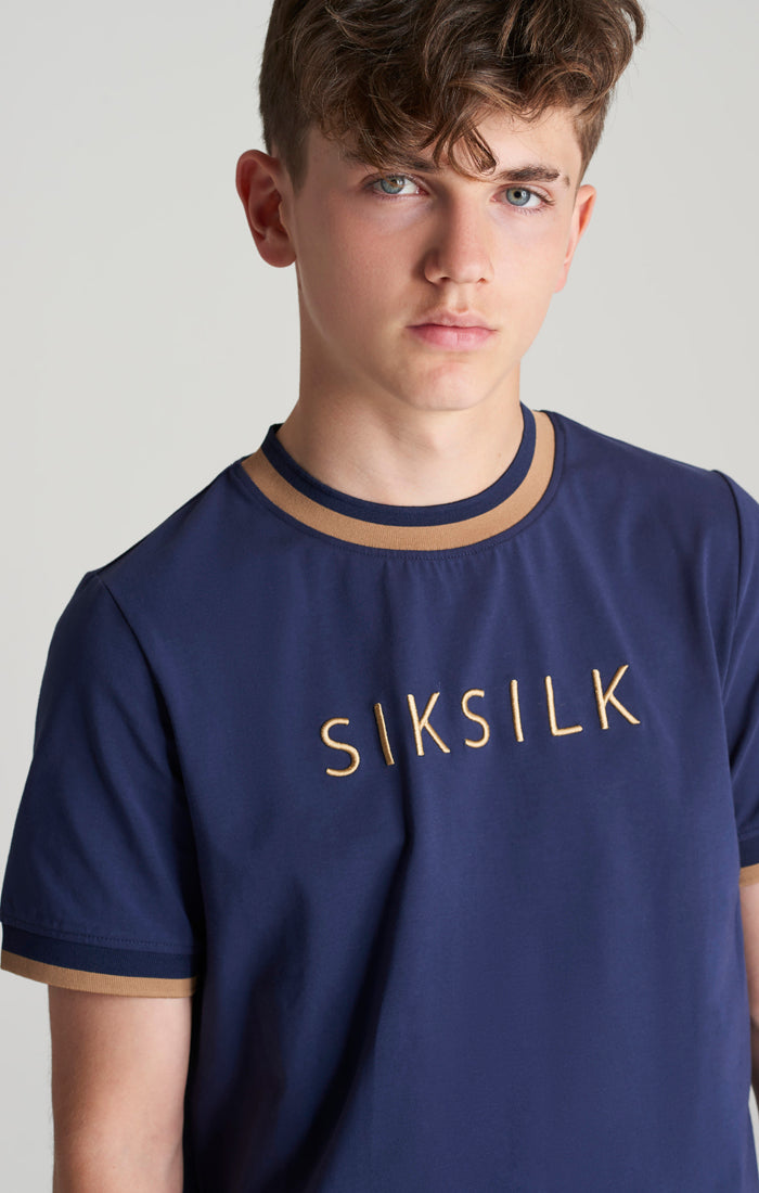 Cargar imagen en el visor de la galería, Camiseta SikSilk Platinum - Azul marino (1)
