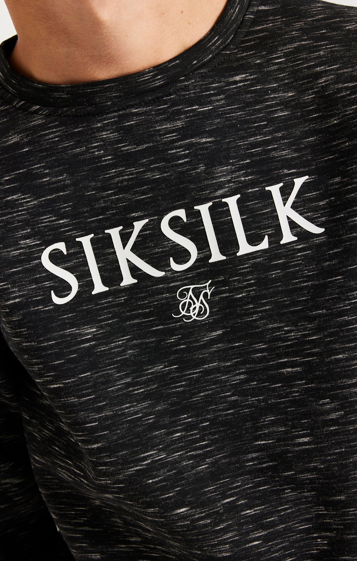 Cargar imagen en el visor de la galería, SikSilk Space Neps Crew Sweater - Black (1)