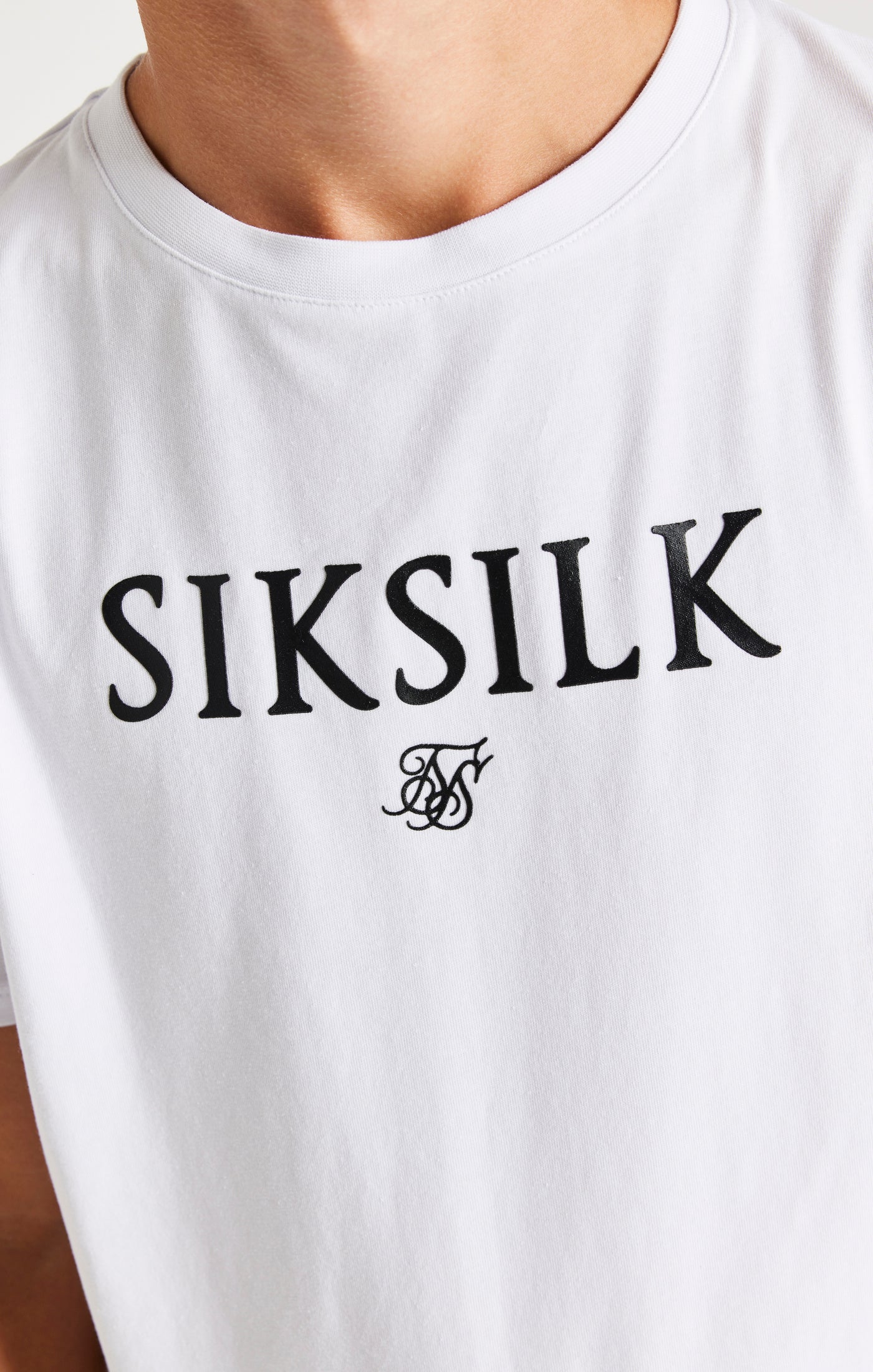 Cargar imagen en el visor de la galería, Camiseta SikSilk con la marca - Blanco (1)
