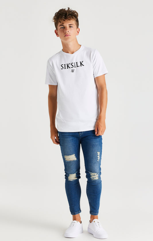 Camiseta SikSilk con la marca - Blanco