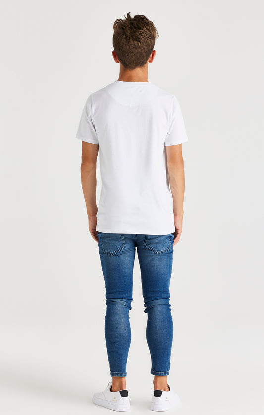 Camiseta SikSilk con la marca - Blanco