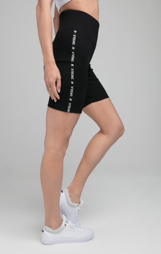 SikSilk Ribbed Tape Cycle Short - Black