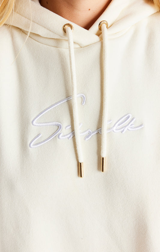 SikSilk Signature Oversize Hoodie Dress - Ecru