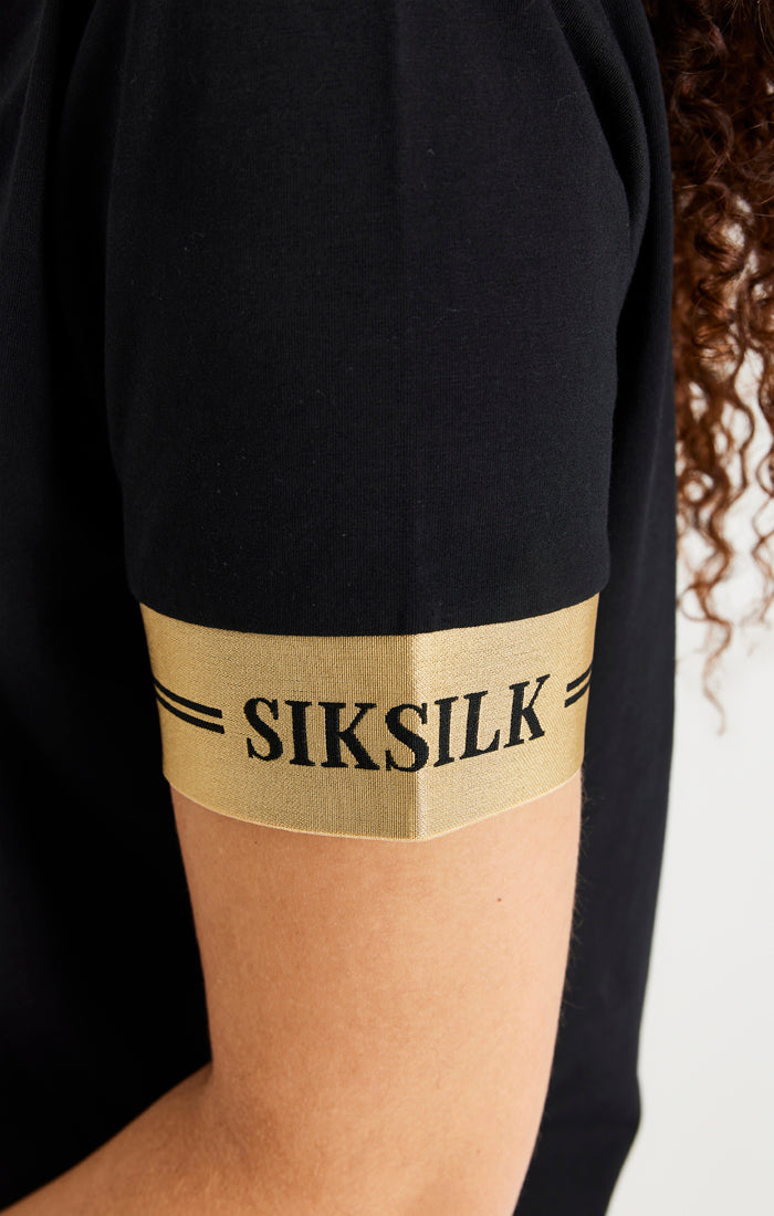 Cargar imagen en el visor de la galería, Vestido camisero SikSilk Supremacy - Negro (2)