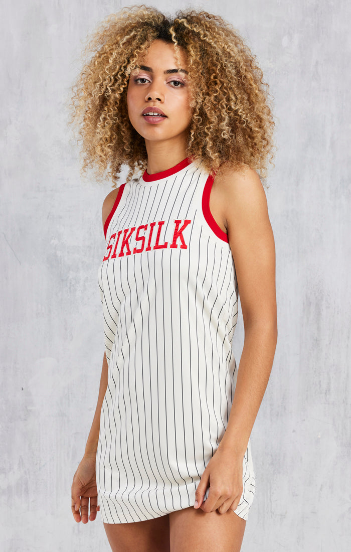 Laad de afbeelding in de Galerij viewer, Space Jam X SikSilk Basketball Dress - Ecru (3)