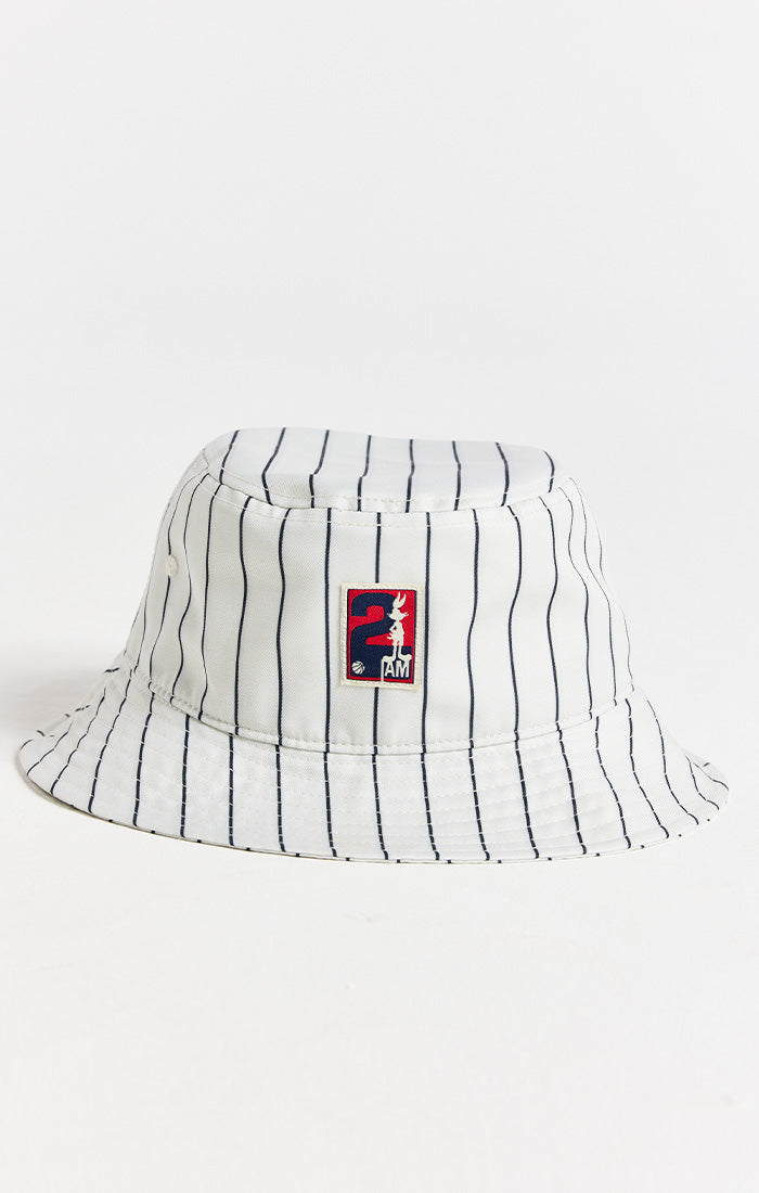 Cargar imagen en el visor de la galería, Ecru Space Jam x SikSilk Stripe Bucket Hat (2)