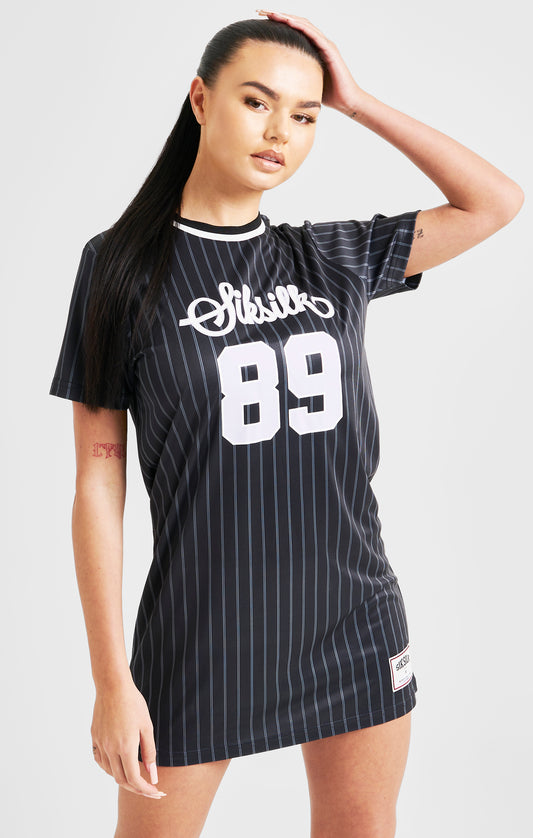 Black Pinstripe Basketball Dress